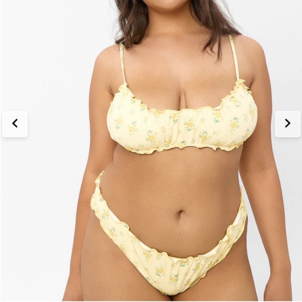 Frankies Bikinis Yellow Flower Bikini Top Gigi Hadid x Frankies Arabelle Top - Picture 8 of 8